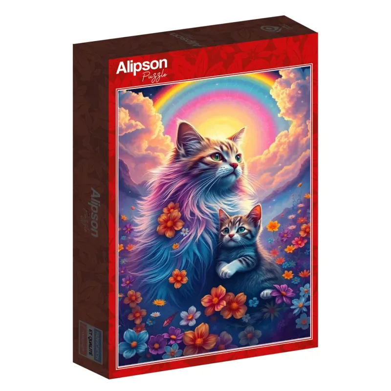 Puzzle Chats de l'Arc-en-Ciel - 1000 pièces van Alipson Puzzle – doos 2 van 2