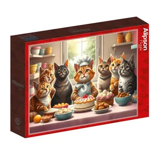 Puzzle Chats Pâtissiers en Action - 1000 pièces van Alipson Puzzle – doos 2 van 2