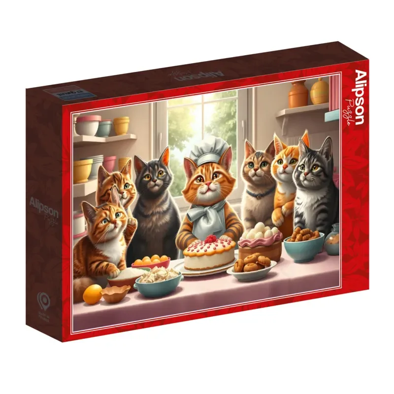 Puzzle Chats Pâtissiers en Action - 1000 pièces van Alipson Puzzle – doos 2 van 2
