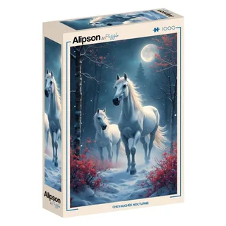 Puzzle Chevauchée Nocturne - 1000 pièces van Alipson Puzzle – doos 2 van 2