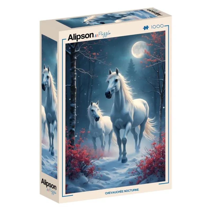 Puzzle Chevauchée Nocturne - 1000 pièces van Alipson Puzzle – doos 2 van 2