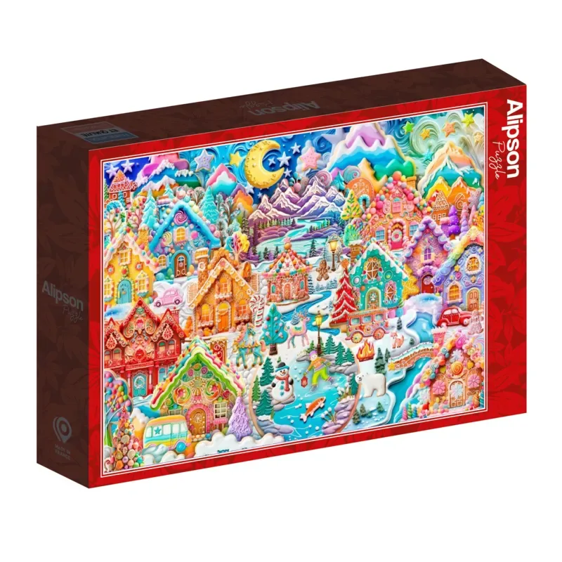 Puzzle Colorful Cookietown Night - 1500 pièces de Alipson Puzzle – boîte 2 sur 2