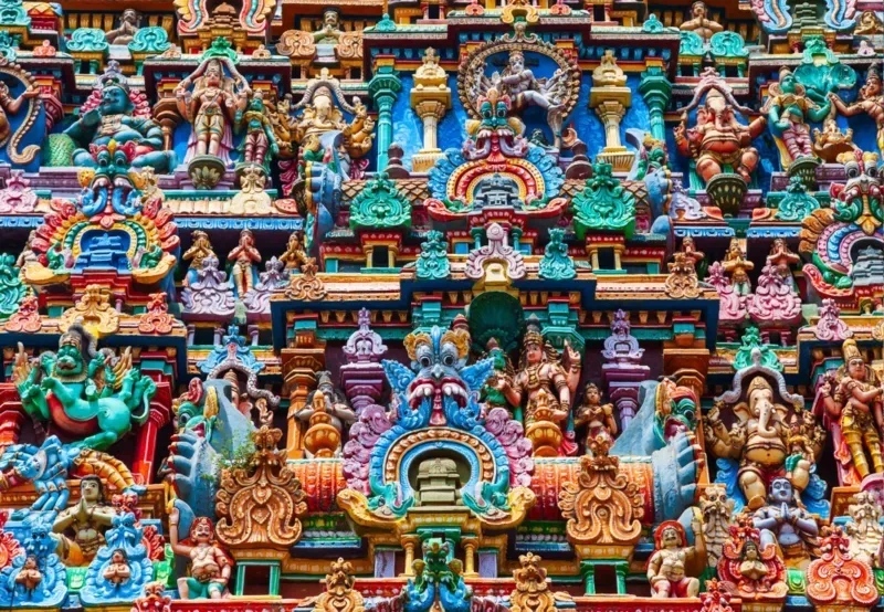 Puzzle Décor de Temple Hindou - Inde - 1000 pièces de Alipson Puzzle – boîte 1 sur 2