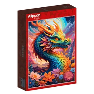 Puzzle Dragon Coloré - 1000 pièces de Alipson Puzzle – boîte 2 sur 2
