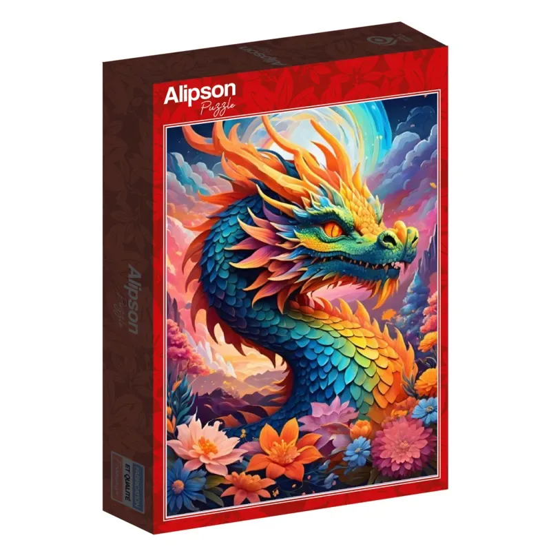 Puzzle Dragon Coloré - 1000 pièces de Alipson Puzzle – boîte 2 sur 2