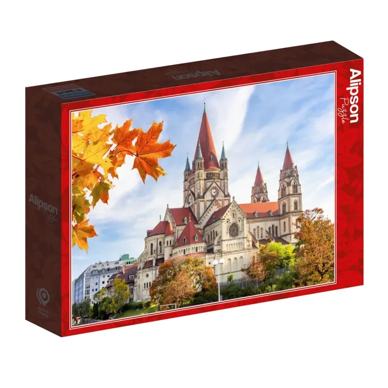 Puzzle Église St François d'Assise - Vienne, Autriche - 1000 pièces van Alipson Puzzle – doos 2 van 2