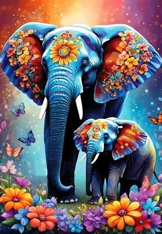 Puzzle Elephants - Maternal Love Collection - 1000 pièces from Alipson Puzzle – box 1 of 2