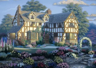 Puzzle English Tudor - 1000 pièces de Alipson Puzzle – boîte 1 sur 2