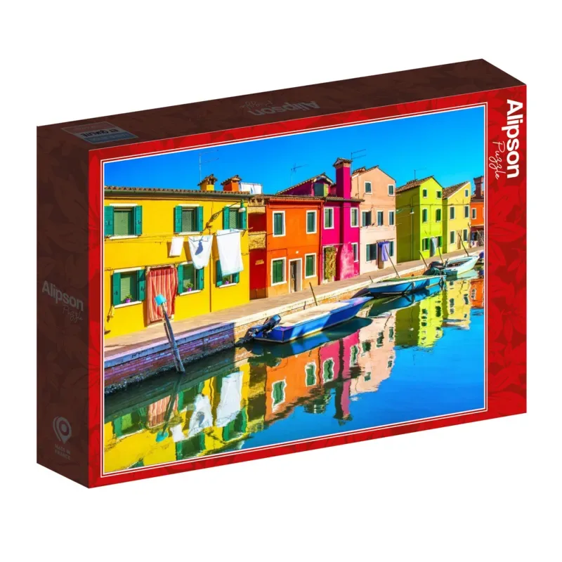 Puzzle Escapade à Burano, Italie - 1000 pièces van Alipson Puzzle – doos 2 van 2