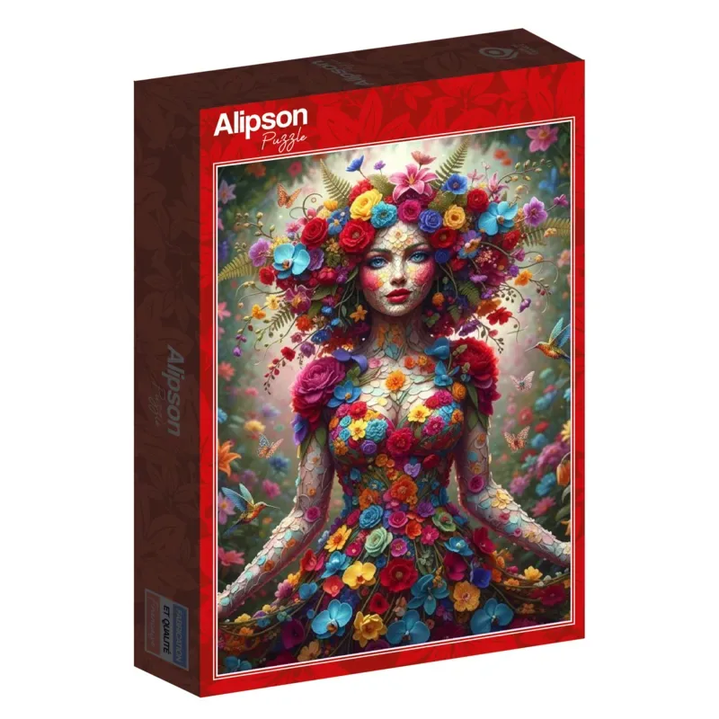 Puzzle Femme Fleurs - 1000 pièces de Alipson Puzzle – boîte 2 sur 2