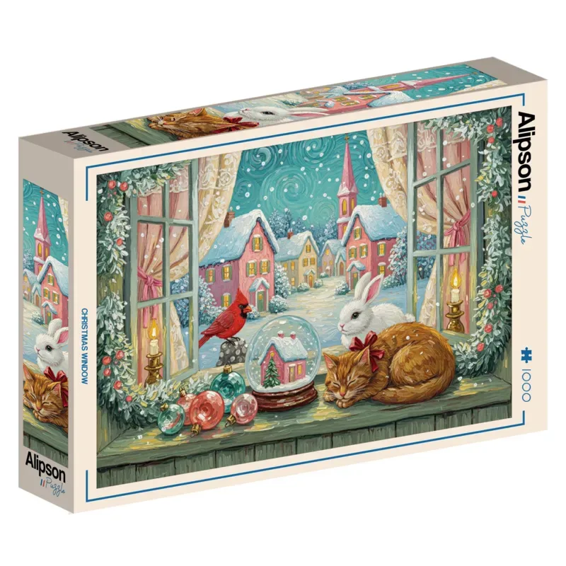 Puzzle Fenêtre de Noël - 1000 pièces de Alipson Puzzle – boîte 2 sur 2