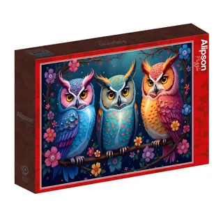 Puzzle Hiboux et Nuit Enchantée - 1000 pièces von Alipson Puzzle – Schachtel 2 von 2