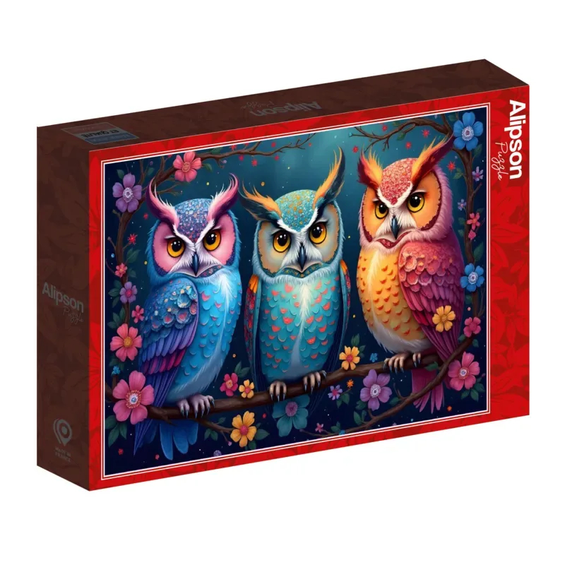 Puzzle Hiboux et Nuit Enchantée - 1000 pièces von Alipson Puzzle – Schachtel 2 von 2