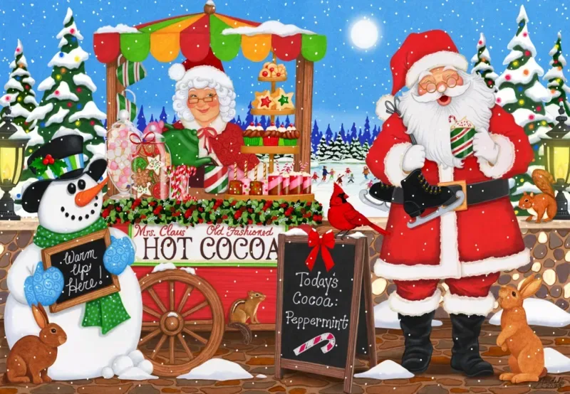 Puzzle La Confiserie du Père Noël - 1000 pièces de Alipson Puzzle – boîte 1 sur 2