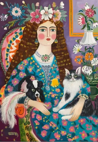 Puzzle La Dame aux Animaux - 1000 pièces de Alipson Puzzle – boîte 1 sur 2