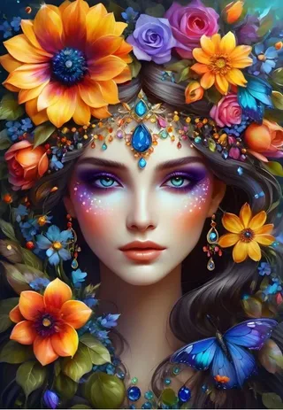 Puzzle La Femme Fleur - 1000 pièces de Alipson Puzzle – boîte 1 sur 2