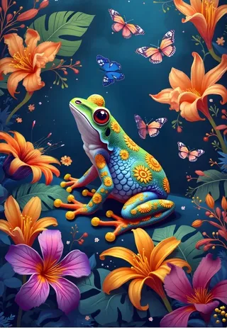 Puzzle La Grenouille et le Bal des Papillons - 1000 pièces de Alipson Puzzle – boîte 1 sur 2