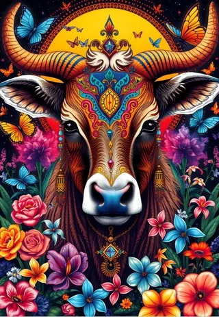 Puzzle La Vache et le Secret des Fleurs - 1000 pièces from Alipson Puzzle – box 1 of 2
