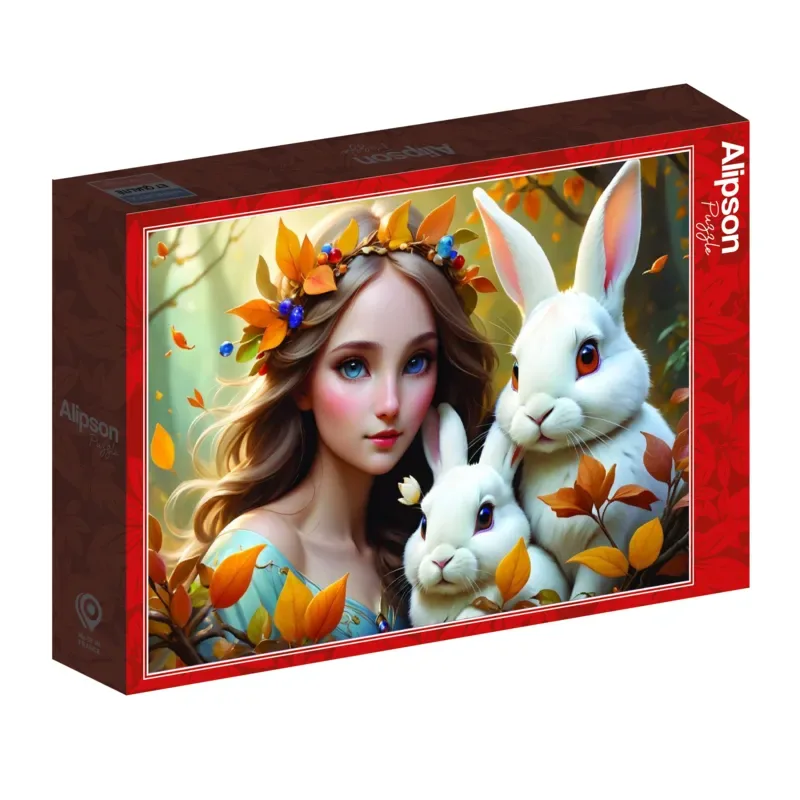 Puzzle Lady and Bunnies - 500 à 999 pièces de Alipson Puzzle – boîte 2 sur 2