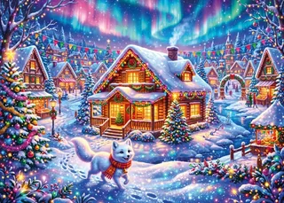 Puzzle Le Cottage de Noël - 500 à 999 pièces from Alipson Puzzle – box 1 of 2