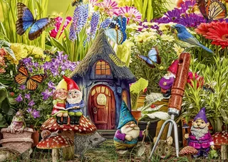 Puzzle Le Jardin des Gnomes - 1000 pièces from Alipson Puzzle – box 1 of 2