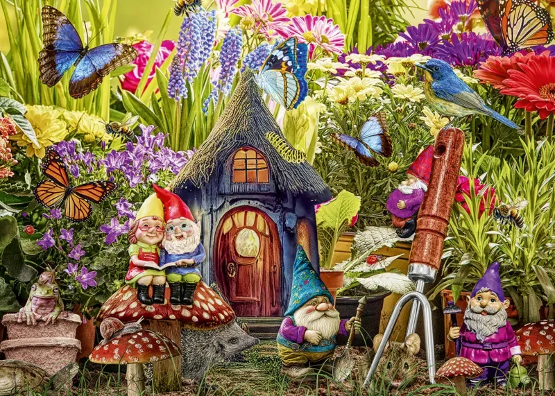 Puzzle Le Jardin des Gnomes - 1000 pièces from Alipson Puzzle – box 1 of 2