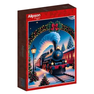 Puzzle Le Train Magique de Noël - 1000 pièces van Alipson Puzzle – doos 2 van 2