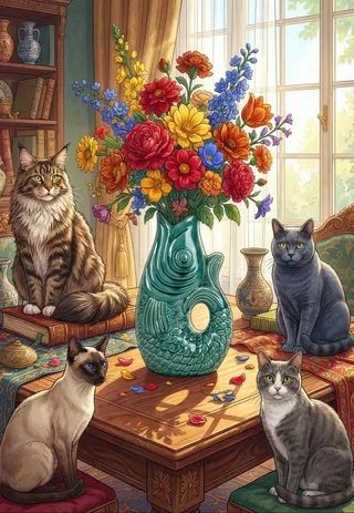 Puzzle Le Vase Poisson - 1000 pièces from Alipson Puzzle – box 1 of 2