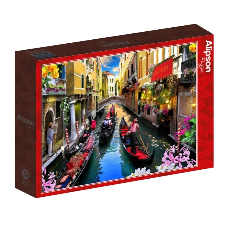 Puzzle Les Bateliers de Venise - 500 à 999 pièces de Alipson Puzzle – boîte 2 sur 2