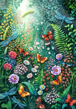 Puzzle Les Papillons du Jardin - 1000 pièces de Alipson Puzzle – boîte 1 sur 2