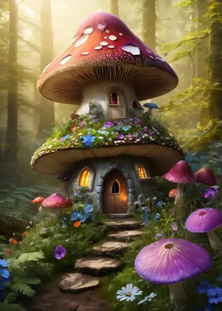 Puzzle Maison Champignon des Sous-Bois - 500 à 999 pièces de Alipson Puzzle – boîte 1 sur 2