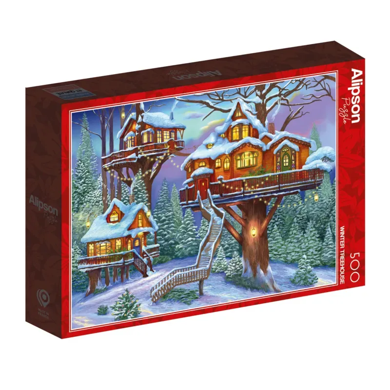 Puzzle Maison d'Hiver - 500 à 999 pièces van Alipson Puzzle – doos 2 van 2