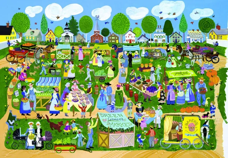 Puzzle Marché de Producteurs - 1000 pièces van Alipson Puzzle – doos 1 van 2