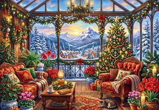 Puzzle Noël au Cœur des Montagnes - 1000 pièces from Alipson Puzzle – box 1 of 2