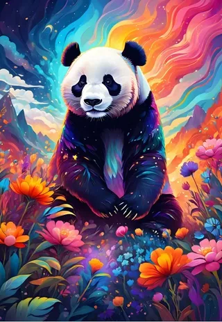 Puzzle Panda Coloré - 1000 pièces from Alipson Puzzle – box 1 of 2