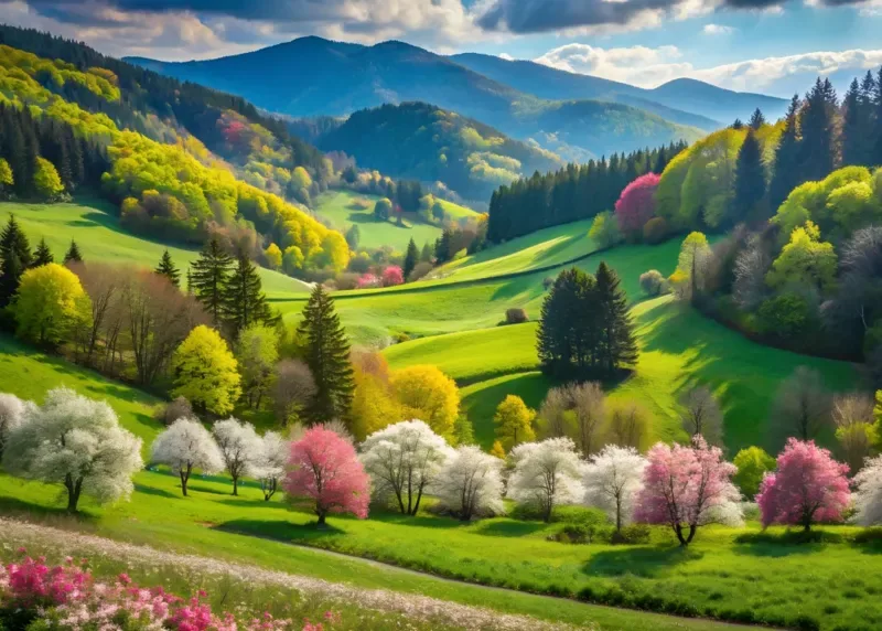 Puzzle Promenade au Printemps - 500 à 999 pièces van Alipson Puzzle – doos 1 van 2