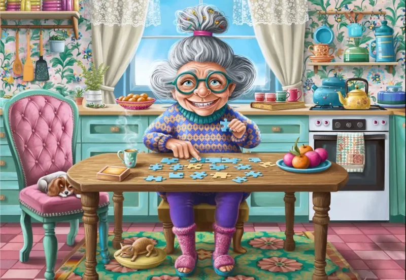 Puzzle Puzzle-Party chez Mamie - 1000 pièces from Alipson Puzzle – box