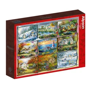 Puzzle Saisons en Neuf Ecussons - 1000 pièces van Alipson Puzzle – doos 2 van 2