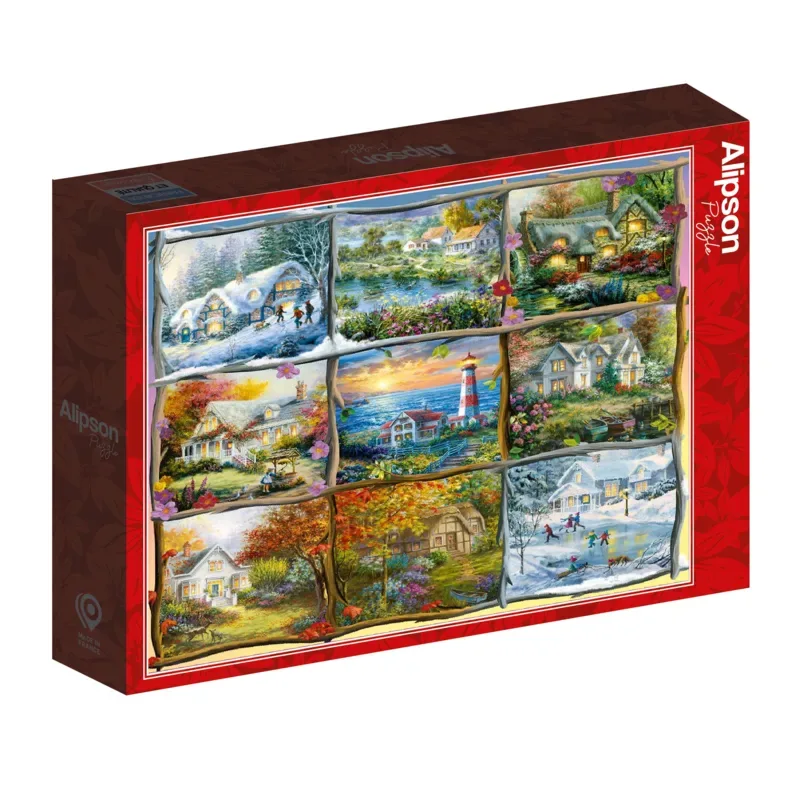 Puzzle Saisons en Neuf Ecussons - 1000 pièces van Alipson Puzzle – doos 2 van 2