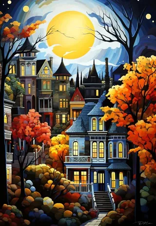 Puzzle Serene Village - 1000 pièces van Alipson Puzzle – doos 1 van 2