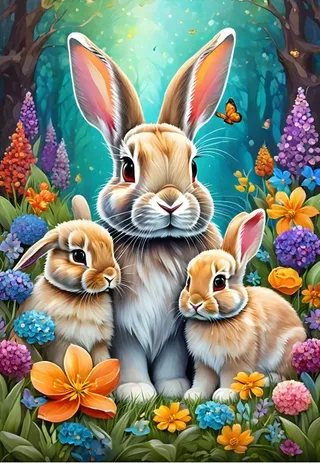 Puzzle Spring Bunnies - 1000 pièces van Alipson Puzzle – doos 1 van 2