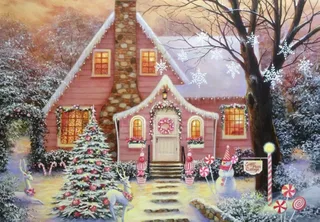 Puzzle Sugar Plum Cottage - 1000 pièces van Alipson Puzzle – doos 1 van 2