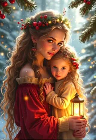 Puzzle Tendresse de Noël - Collection Mère et Fille - 1000 pièces de Alipson Puzzle – boîte 1 sur 2