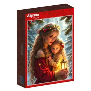 Puzzle Tendresse de Noël - Collection Mère et Fille - 1000 pièces de Alipson Puzzle – boîte 2 sur 2