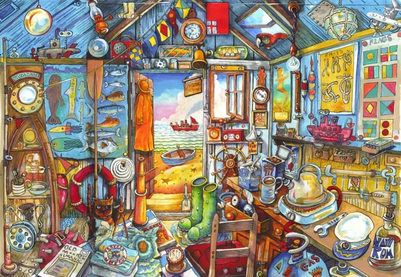 Puzzle The Captain’s Cabin - 1000 pièces van Alipson Puzzle – doos 1 van 2