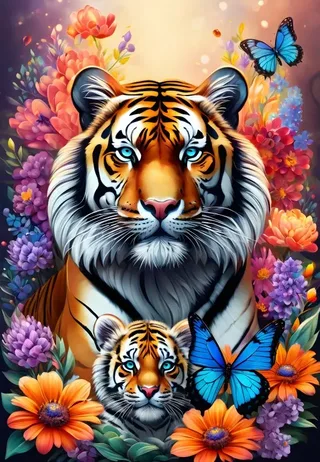 Puzzle Tigres - Collection Amour Maternel - 1000 pièces de Alipson Puzzle – boîte 1 sur 2