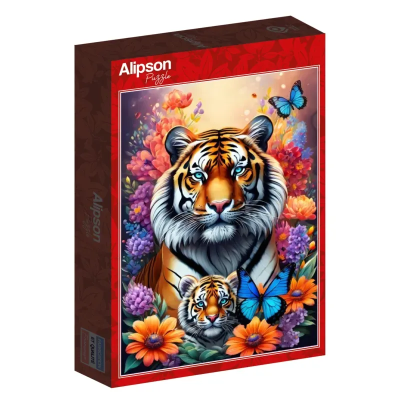 Puzzle Tigres - Collection Amour Maternel - 1000 pièces de Alipson Puzzle – boîte 2 sur 2
