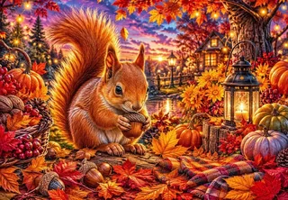 Puzzle Trésors d'Automne - 1000 pièces van Alipson Puzzle – doos 1 van 2