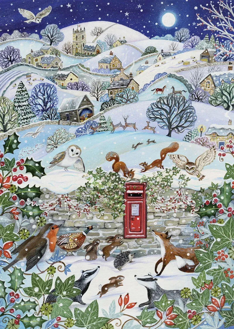Puzzle Village par une Nuit d'Hiver - 500 à 999 pièces de Alipson Puzzle – boîte 1 sur 2