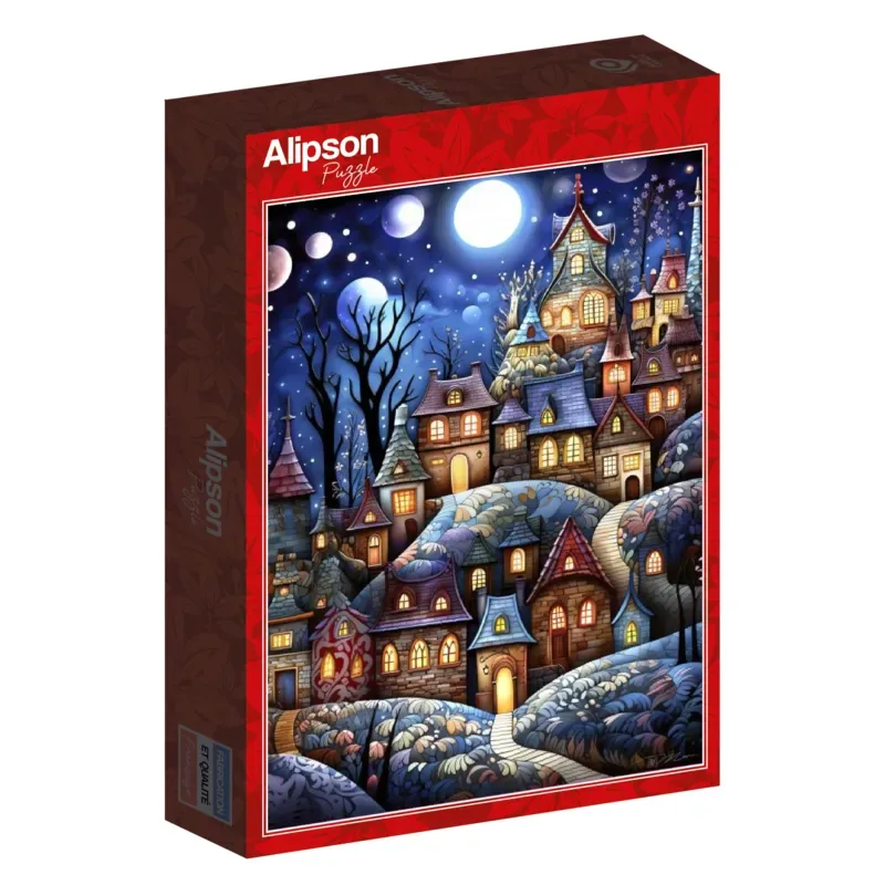 Puzzle Village Sous la Lune - 1000 pièces from Alipson Puzzle – box 2 of 2